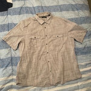 Grey button down shirt